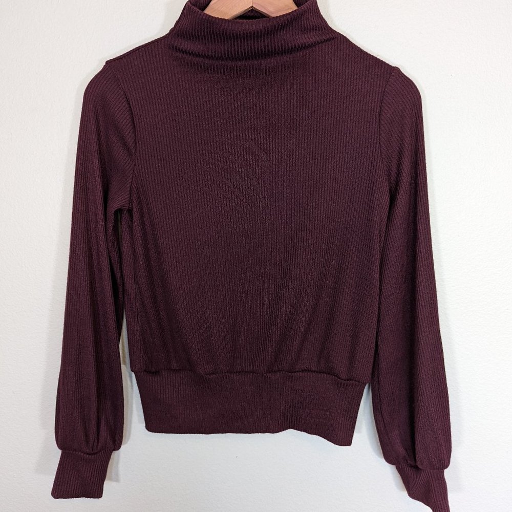 Gap Mock Neck Balloon Sleeve Shirt